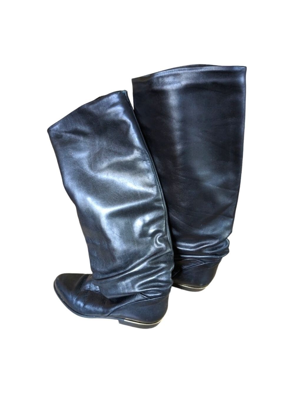 SUDINI Black Italian leather boots Size 4 Flaw